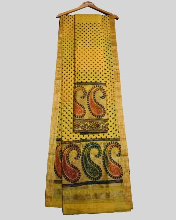 MS-CGhisa-01-Y-Sanvi (1) Printed Ghisa Cotton Mekhela Sador – Traditional NorthEast