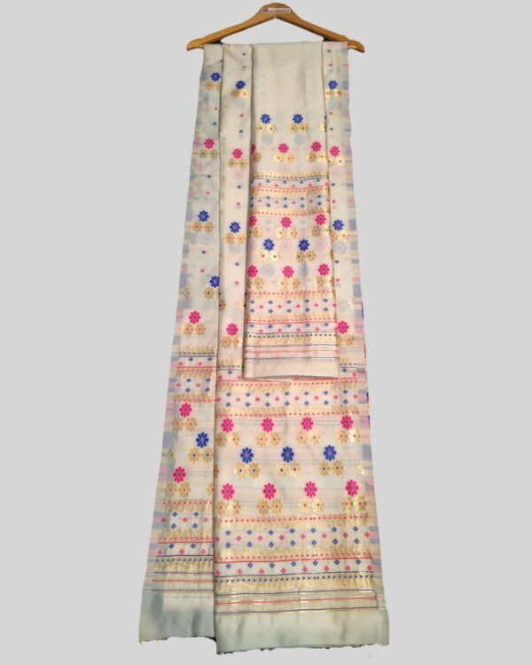 MS-PP-04-W-e-Sanv(1) Poly Paat Mekhela Sador – Traditional NorthEast