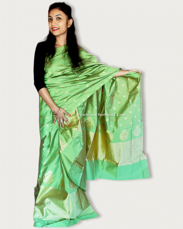 Premium poly paat Mekhela Sador &ndash; Traditional NorthEast