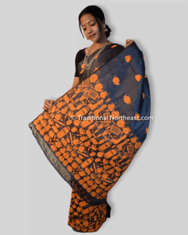 Dyed Toss Mekhela Sador - Handwoven &ndash; Traditional NorthEast
