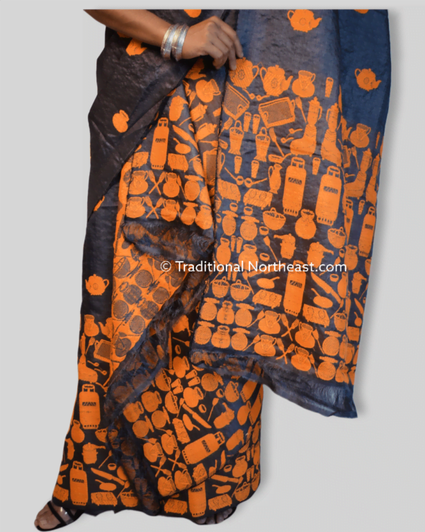 Dyed Toss Mekhela Sador - Handwoven &ndash; Traditional NorthEast