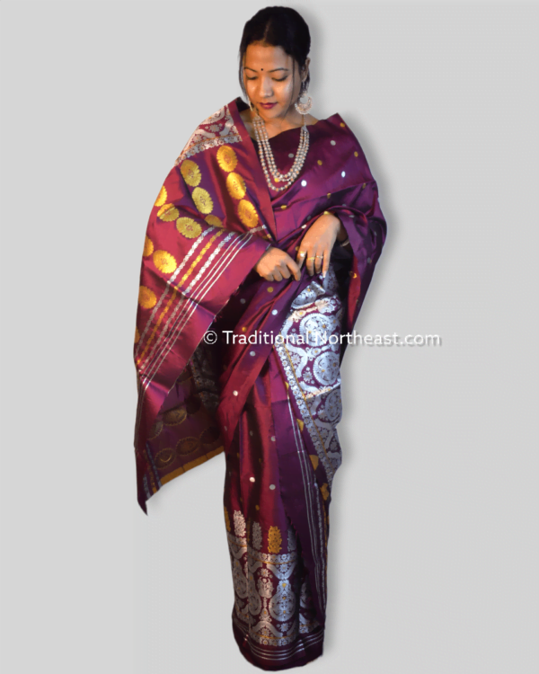 Premium poly paat Mekhela Sador &ndash; Traditional NorthEast