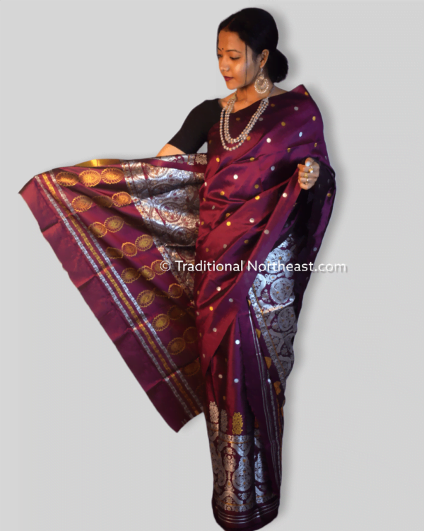 Premium poly paat Mekhela Sador &ndash; Traditional NorthEast