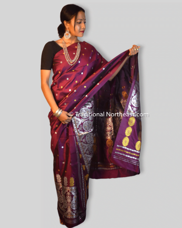 Premium poly paat Mekhela Sador &ndash; Traditional NorthEast