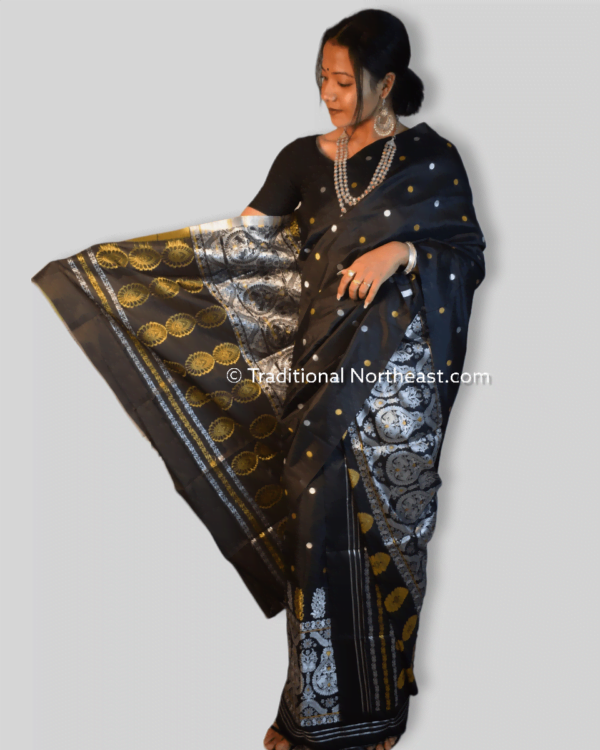 Premium poly paat Mekhela Sador &ndash; Traditional NorthEast