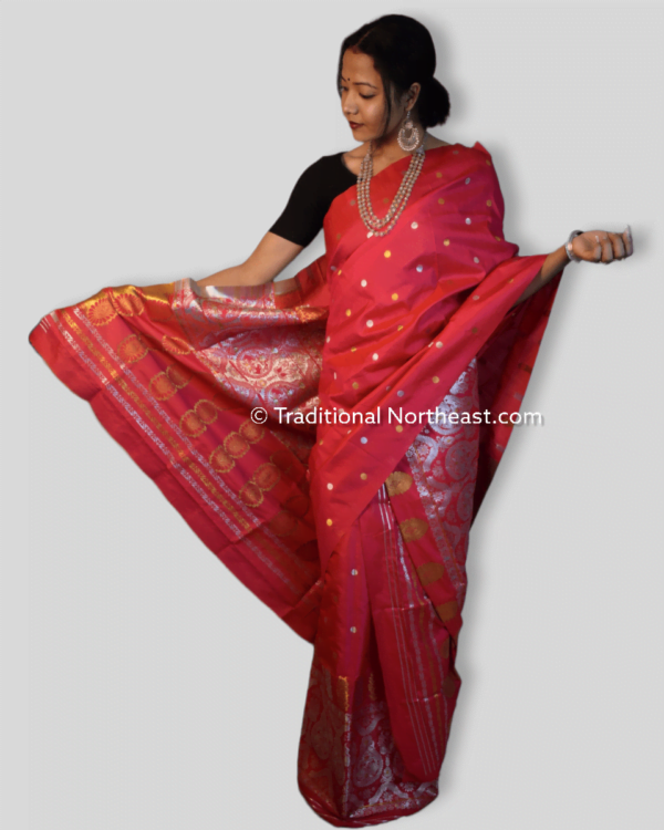 Premium poly paat Mekhela Sador &ndash; Traditional NorthEast