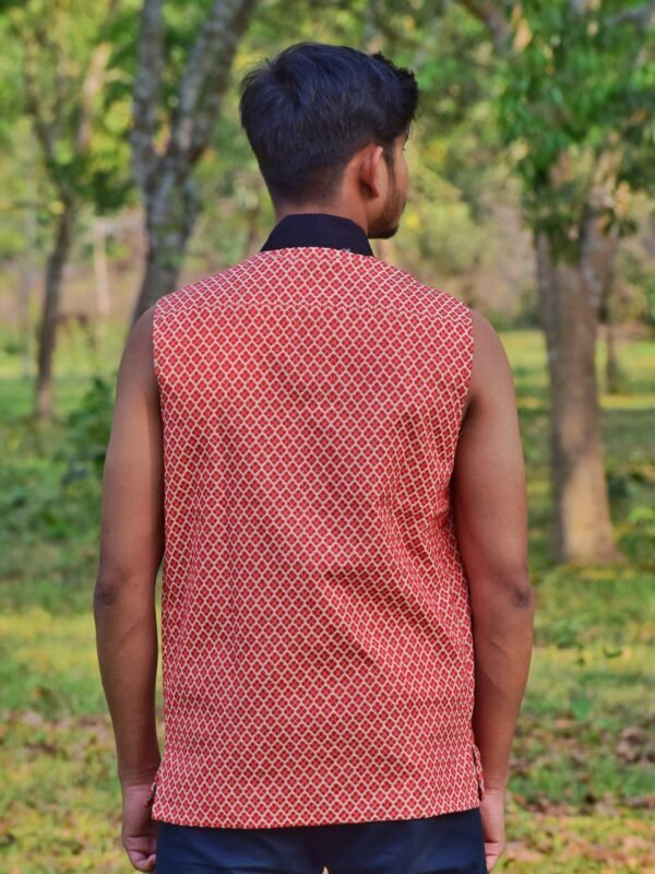 WaistCoat -Men -Assamese Design - Cotton &ndash; Traditional NorthEast