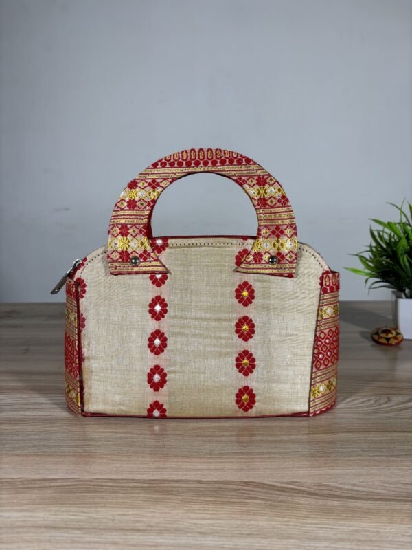 Traditional Hand Bag - Tussar silk Raaj Rani &ndash; Traditional NorthEast