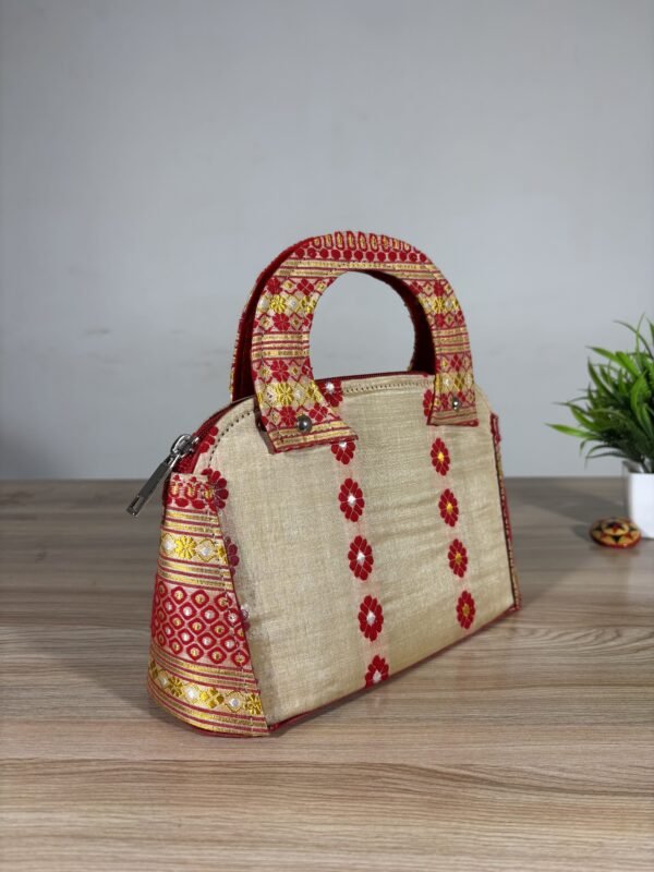Traditional Hand Bag - Tussar silk Raaj Rani &ndash; Traditional NorthEast