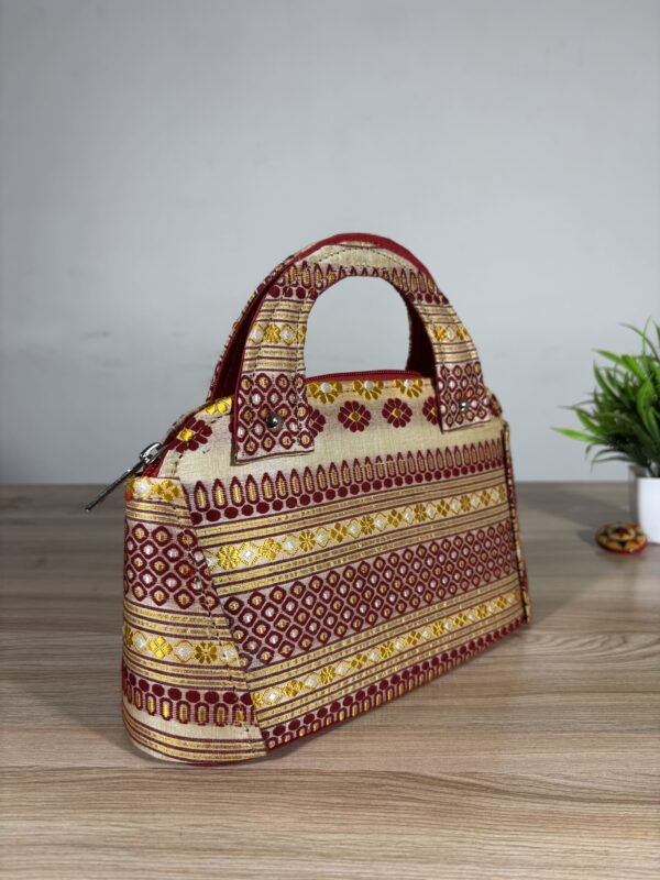 Traditional Hand Bag - Tussar silk Raaj Rani &ndash; Traditional NorthEast