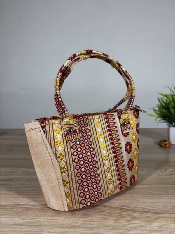 Traditional Bridal Bag - Tussar silk &ndash; Traditional NorthEast