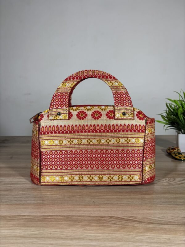 Traditional Bridal Bag - Tassar silk Raaj Rani &ndash; Traditional NorthEast
