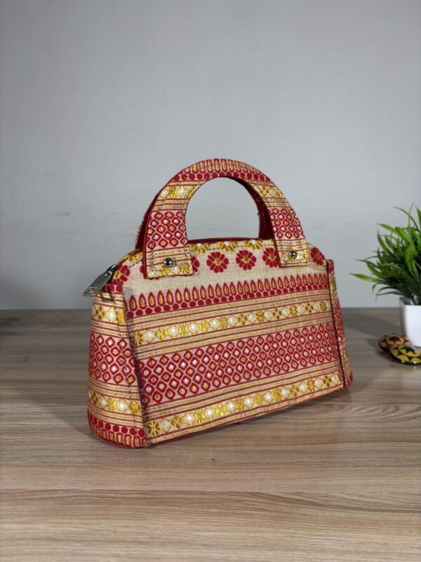Traditional Bridal Bag - Tassar silk Raaj Rani &ndash; Traditional NorthEast