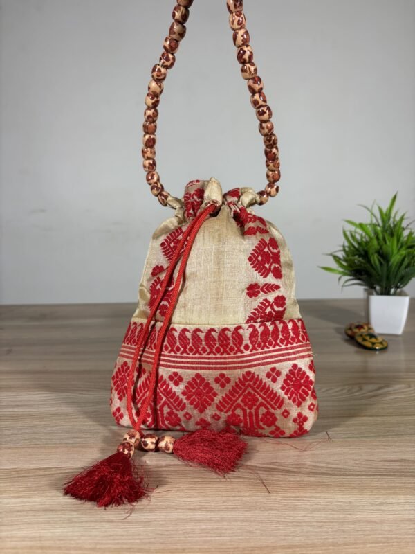 Traditional Potly Bag - Tussar Silk &ndash; Traditional NorthEast