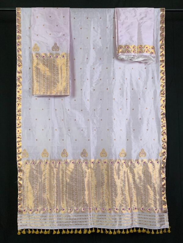 Sador mekhela - Paat/ Assam silk - Assamese design &ndash; Traditional NorthEast