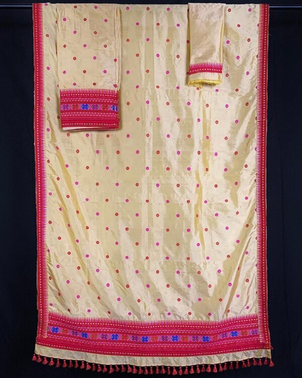 Sador mekhela - Paat/ Assam Silk - Dimasa design &ndash; Traditional NorthEast