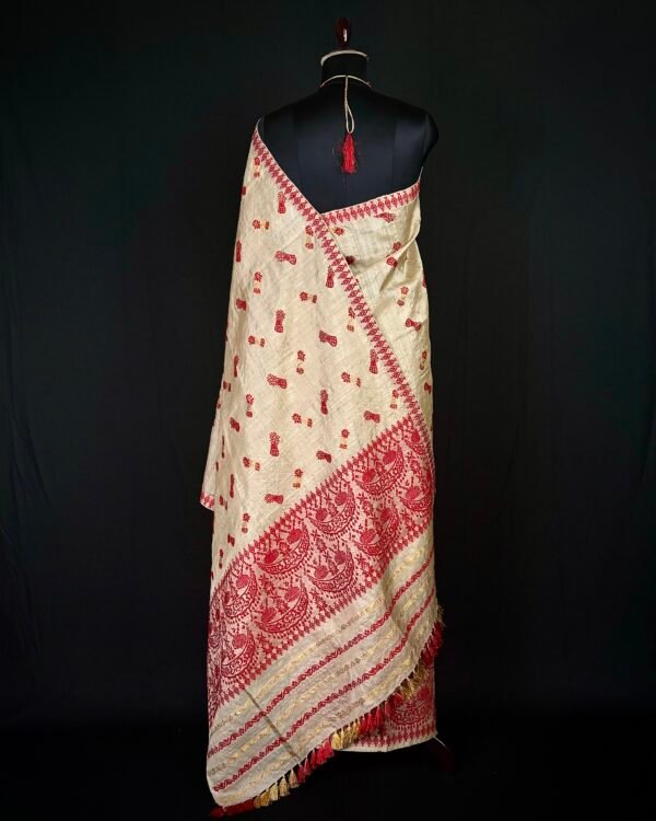 Sador Mekhela - Muga - Assamese Thuria Design &ndash; Traditional NorthEast