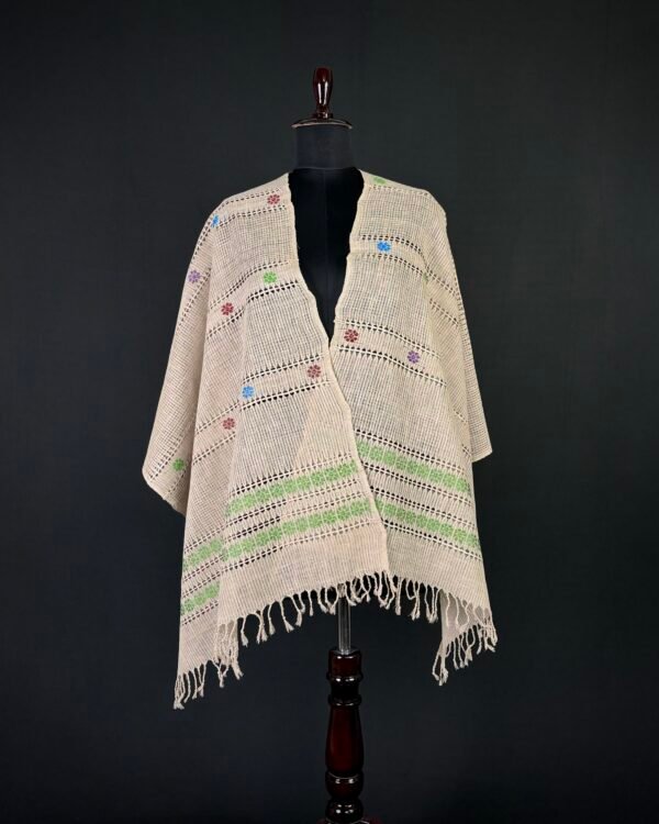 Stole - Eri Silk - Net Design &ndash; Traditional NorthEast